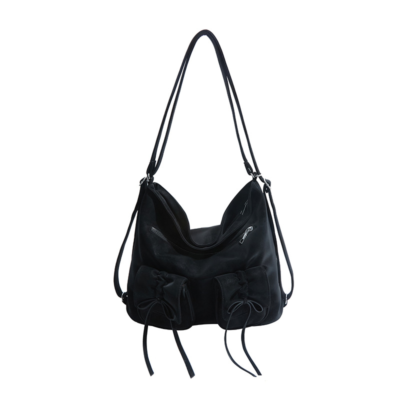 Retro commuter tote bag, women's large-capacity crossbody bag, 2024 new multi-functional single-shoulder bag, three-in-one backpack Item Picture
