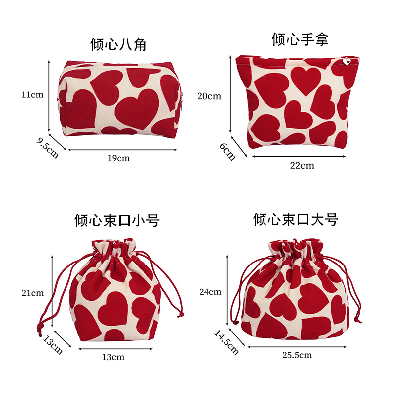 Runhui's new Qingxin Octagonal makeup Bag, travel cosmetics storage bag, large-capacity makeup bag, one-piece consignment Item Picture