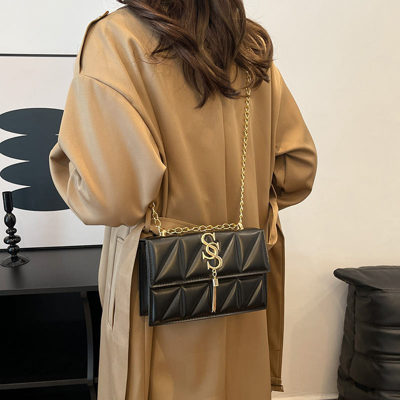 The new winter 2024 collection of simple, fashionable and trendy embossed bags for women has been launched. This year, the crossbody small square bag is in vogue details Picture