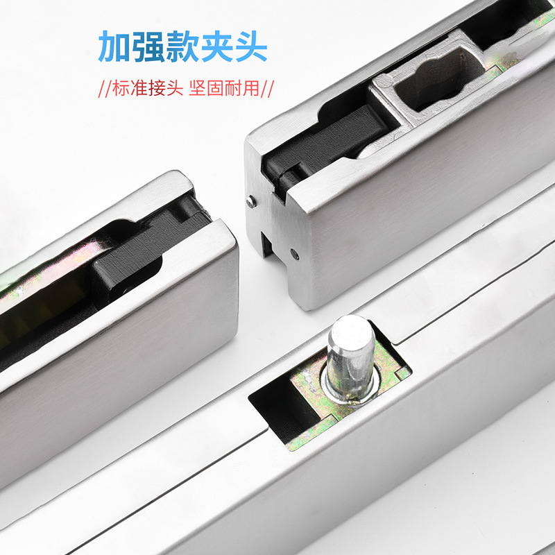 Glass door upper and lower clamping points, frameless spring door accessories, door clamping points, straight clamps, upper and lower door clamps Application Scenario