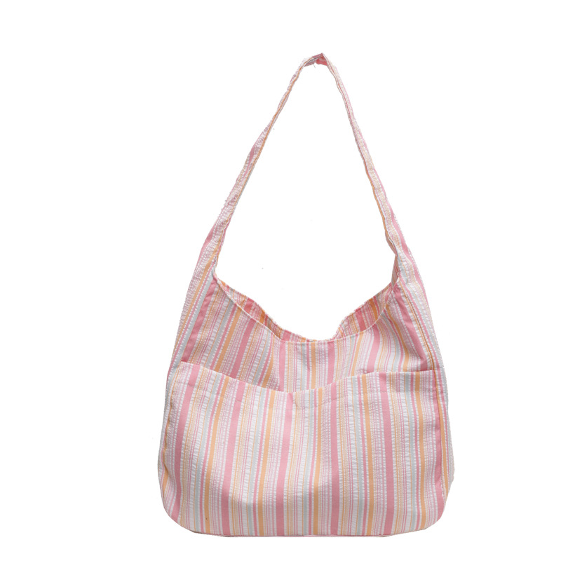 Large-capacity canvas bag for women, 2024 new summer fashion and casual underarm bag, commuter single-shoulder tote bag Item Picture