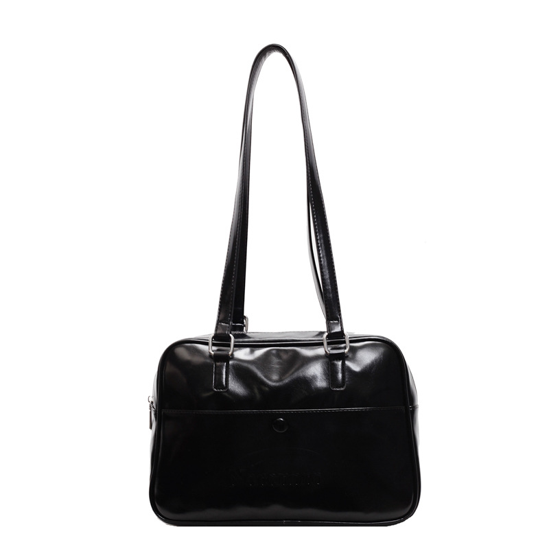 Retro oil wax leather underarm bag for women, 2025 new style fashionable Korean version backpack, casual large-capacity dual-purpose backpack Item Picture