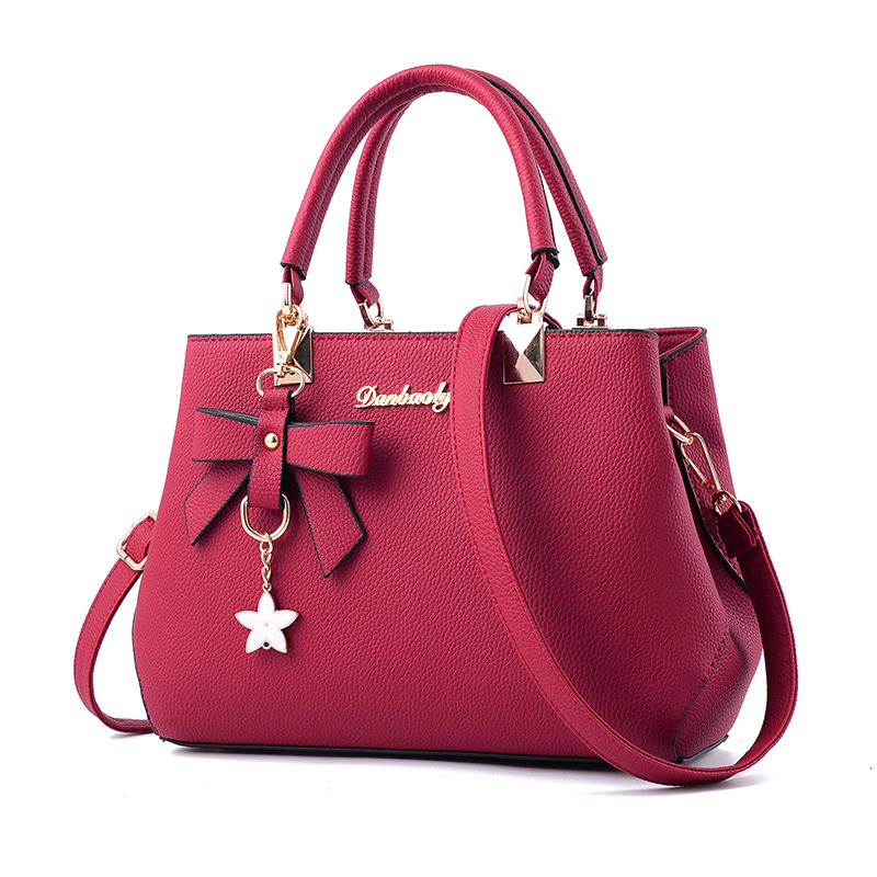 Taizhou pu leather women's bag 2024 New style Trendy bow single-shoulder crossbody bag, mom's handbag, middle-aged women's bag Application Scenario