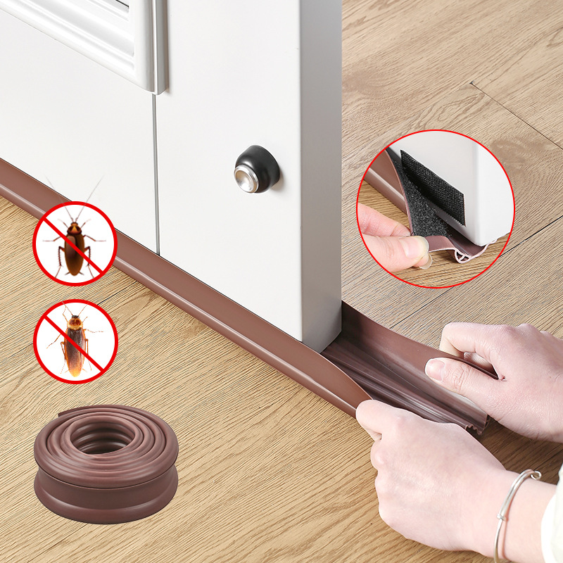 Door gap sealing strips, windproof and insect-proof door bottom, windproof tool for entrance doors, soundproof strips for bedroom room door gaps Specification drawing