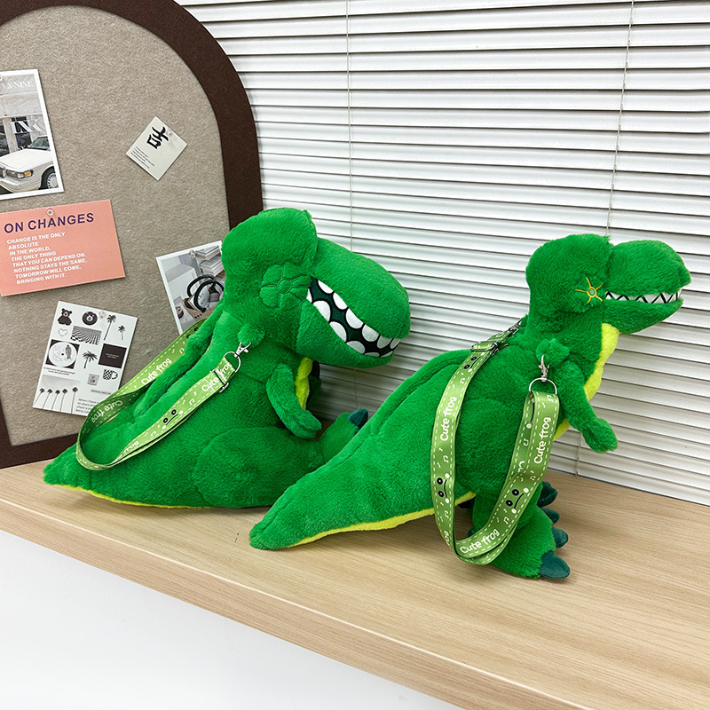 New cartoon dinosaur plush toys, King Dragon Hug Dragon dolls, large figurines, claw machine dolls, exchange and wholesale full figure