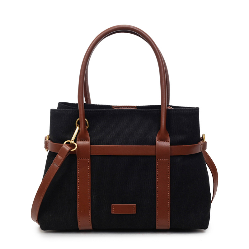 The 2025 new style of fashionable single-shoulder bag, high-end crossbody bag, color-blocking hand-held mother-and-child bag, versatile tote bag Item Picture