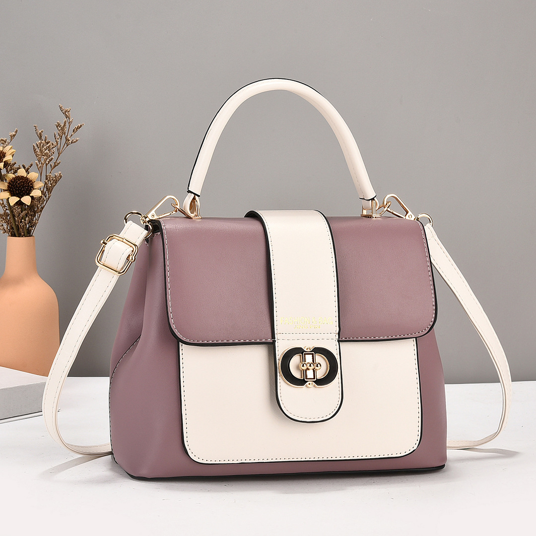 2024 Summer New Korean-style fashionable color-blocking small square bag, a stylish handbag for women's commuting and dates, available for one-piece delivery Specification drawing