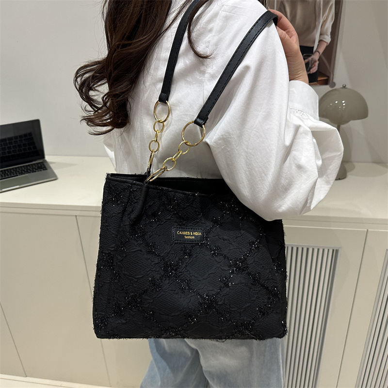 Large-capacity bag for women 2025 new style fashionable single-shoulder student class bag, versatile commuting tote bag Specification drawing