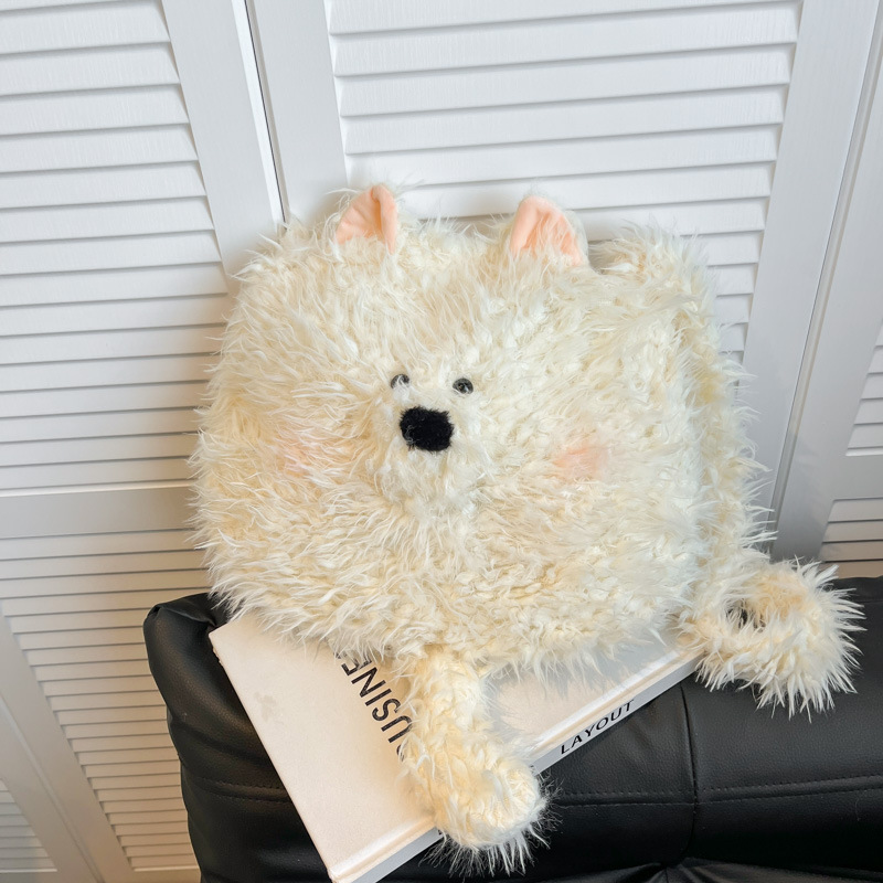 The fluffy women's 2024 new style backpack is cute, trendy and versatile. The single-shoulder bag has a large capacity and is a commuter crossbody bag details Picture