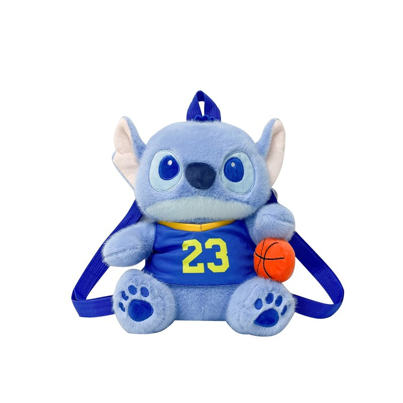 Wholesale of new cross-border foreign trade cartoon cute Stitch plush toy bags, children's doll bags and cartoon backpacks Item Picture