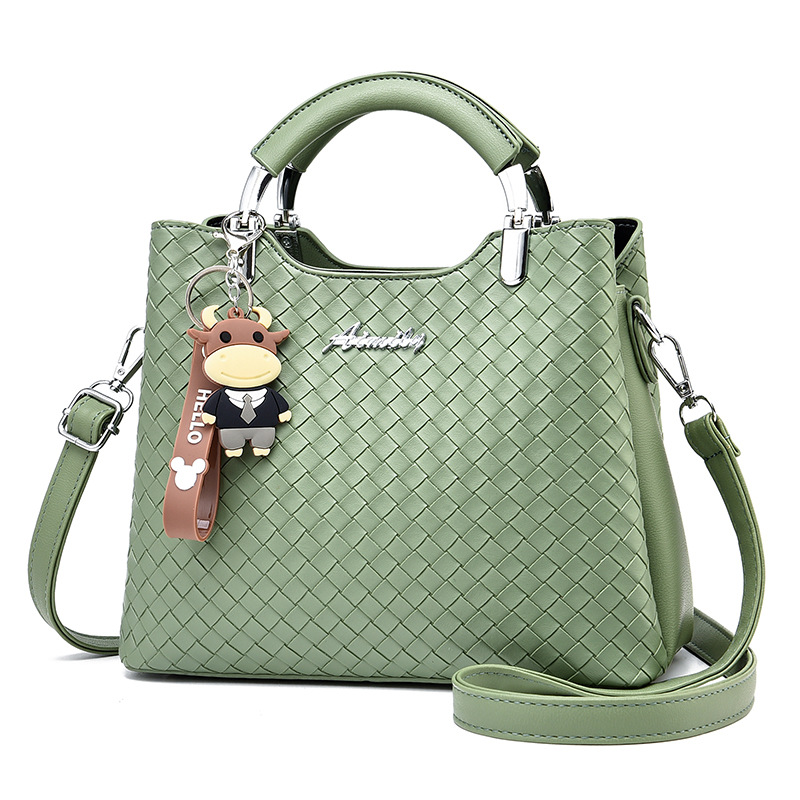 Women's bag 2022 New style fashionable woven handbag, Korean style simple and casual women's single-shoulder crossbody bag, one-piece consignment Item Picture