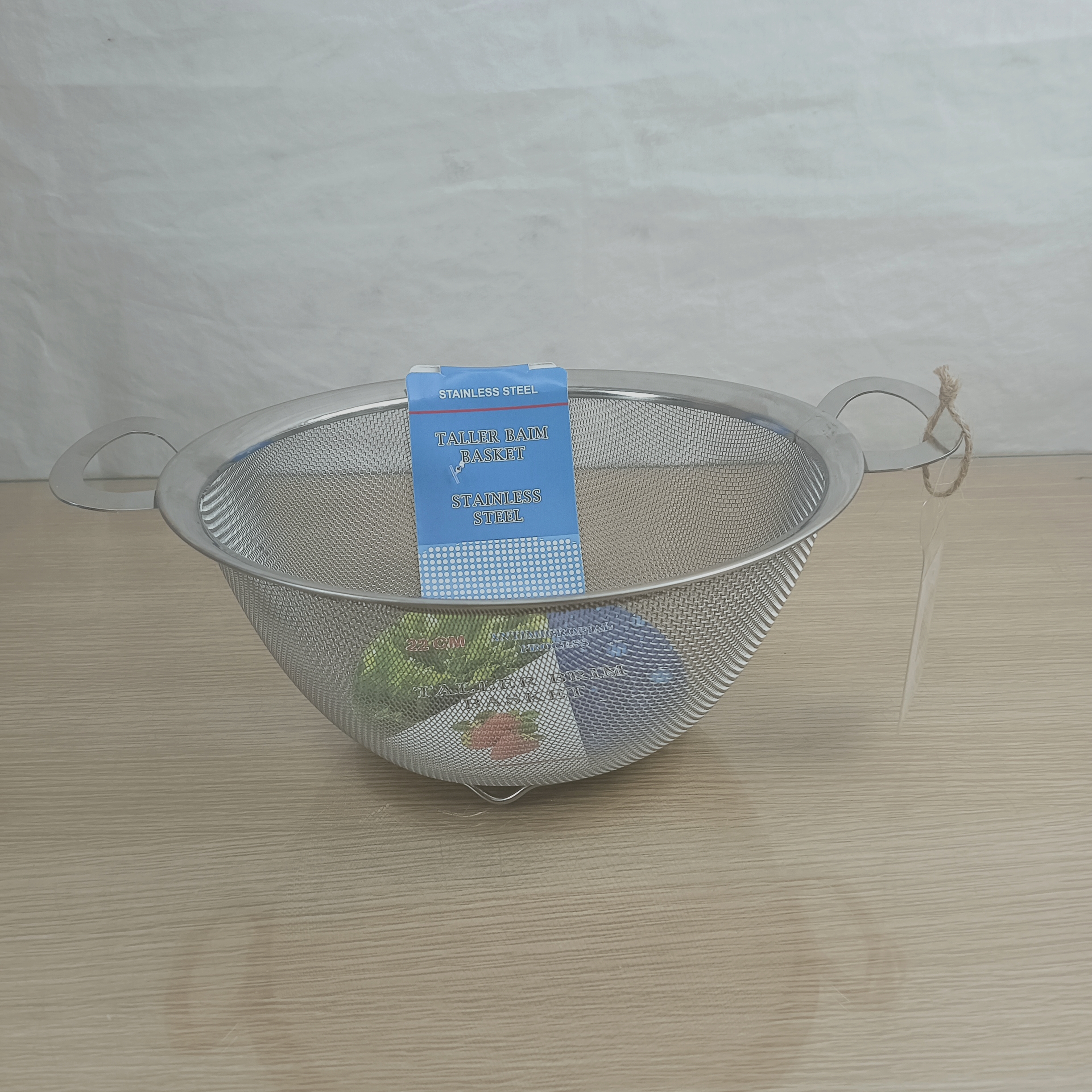 DF88054 High-edge fruit and vegetable basket, modern and simple draining basket for home use, net basket, leak-through basin, rice washing machine, home fruit plate, DF TRADINGHOUSE Specification image