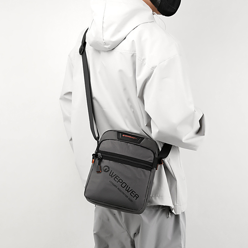 WEPOWER's new minimalist and versatile crossbody bag, a men's outdoor fashion portable large-capacity crossbody bag Specification drawing