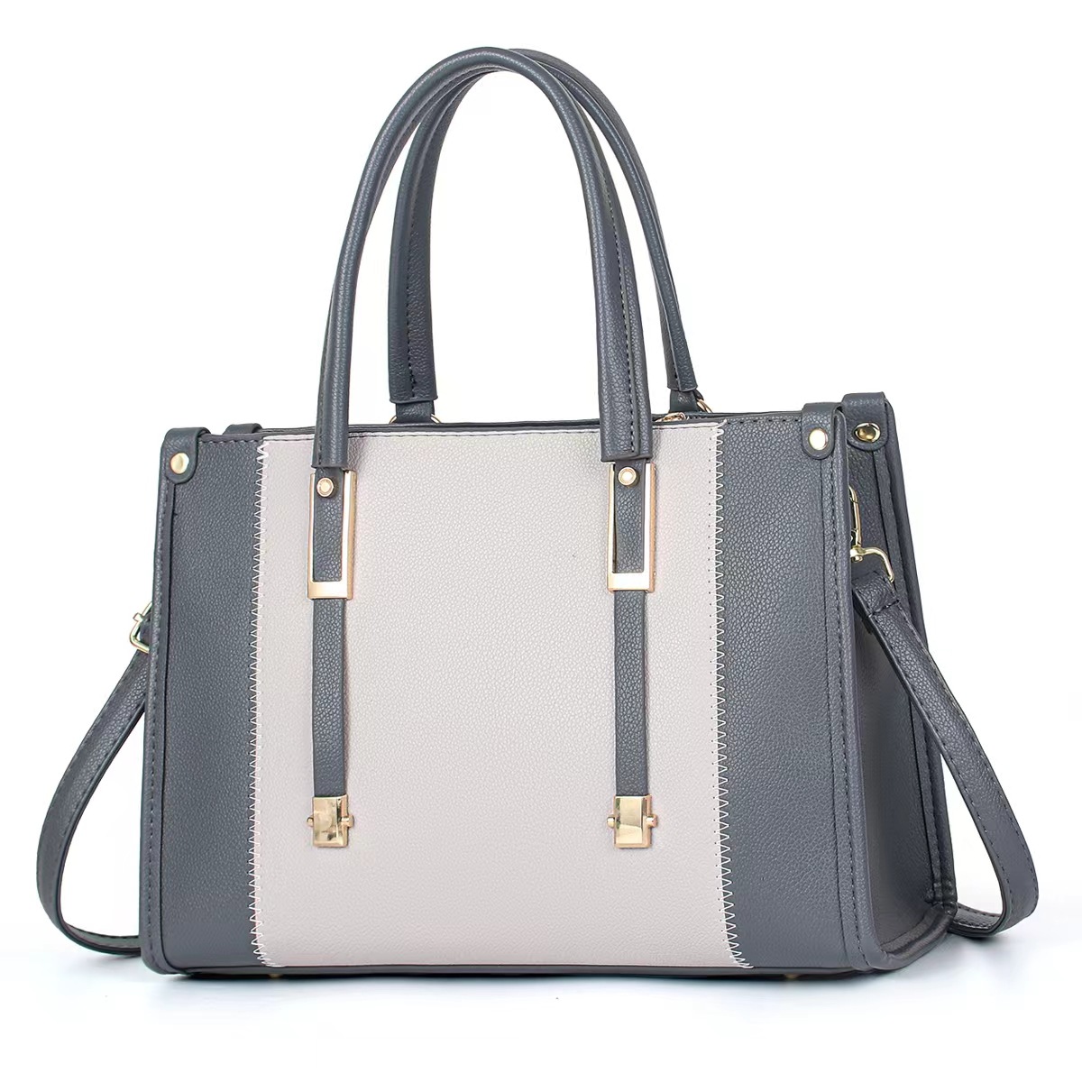 The 2024 new high-end women's handbag for foreign trade is a versatile, color-blocking, large-capacity, fashionable single-shoulder crossbody bag Item Picture