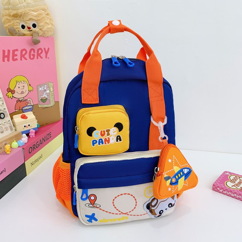New kindergarten school bags, boys' and girls' backpacks, fashionable, cartoon and cute, children's lightweight backpacks, cross-border trade Specification drawing