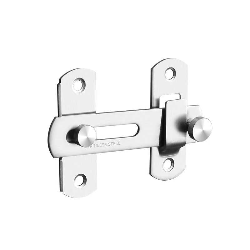 Wholesale of stainless steel electroplated door bolts, household pet cage locks, latch safety bolts, and simple locks for bathroom sliding doors Item Picture