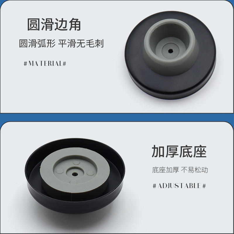 Wholesale of stainless steel anti-collision silent buffer rubber door stops, glass doors, non-magnetic doors, floor-mounted doors, door blocking, door bumping, door top Specification drawing