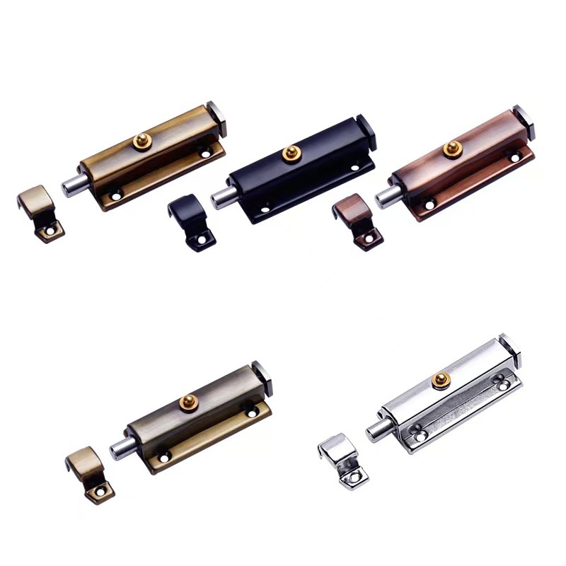Thickened stainless steel latch exposed automatic spring wooden latch anti-theft bathroom door and window lock latch Item Picture