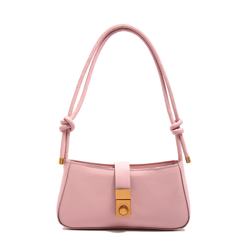 French niche design bag for women's spring 2025 new style, fashionable crossbody bag, high-end single-shoulder armpit baguette bag Item Picture