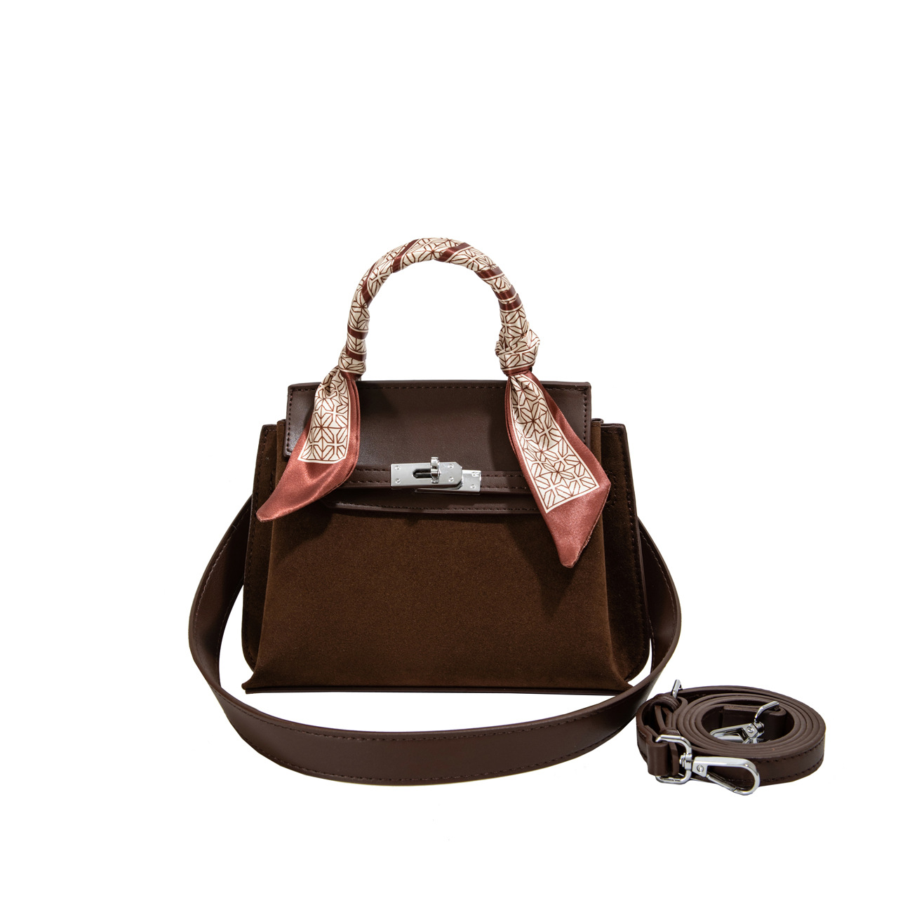 Retro matte hand-held Kelly bag for women 2024 new style fashionable casual shoulder bag, niche design trendy crossbody bag Item Picture