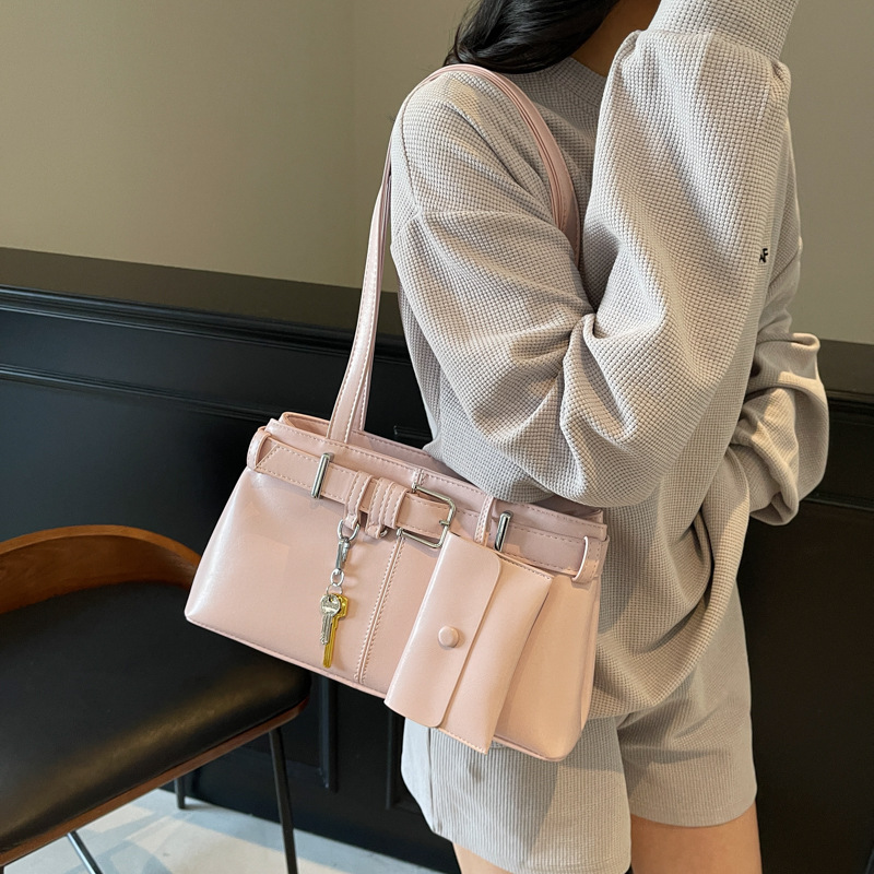Cross-border handbag 2025 New style, niche and versatile tote bag, women's large-capacity casual commuting single-shoulder armpit bag details Picture