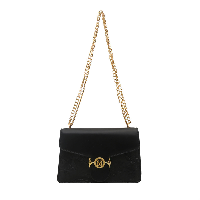 Cross-border Trendy Women's Bag 2025 Spring New Style European and American fashion printed chain single-shoulder crossbody small square bag Item Picture