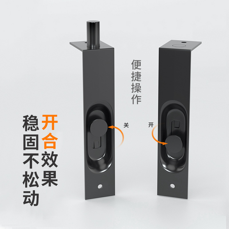 Stainless steel black concealed latch doors and Windows, concealed hidden doors, wooden doors, mother-and-child lock locks, and various specifications of anti-theft locks Application Scenario