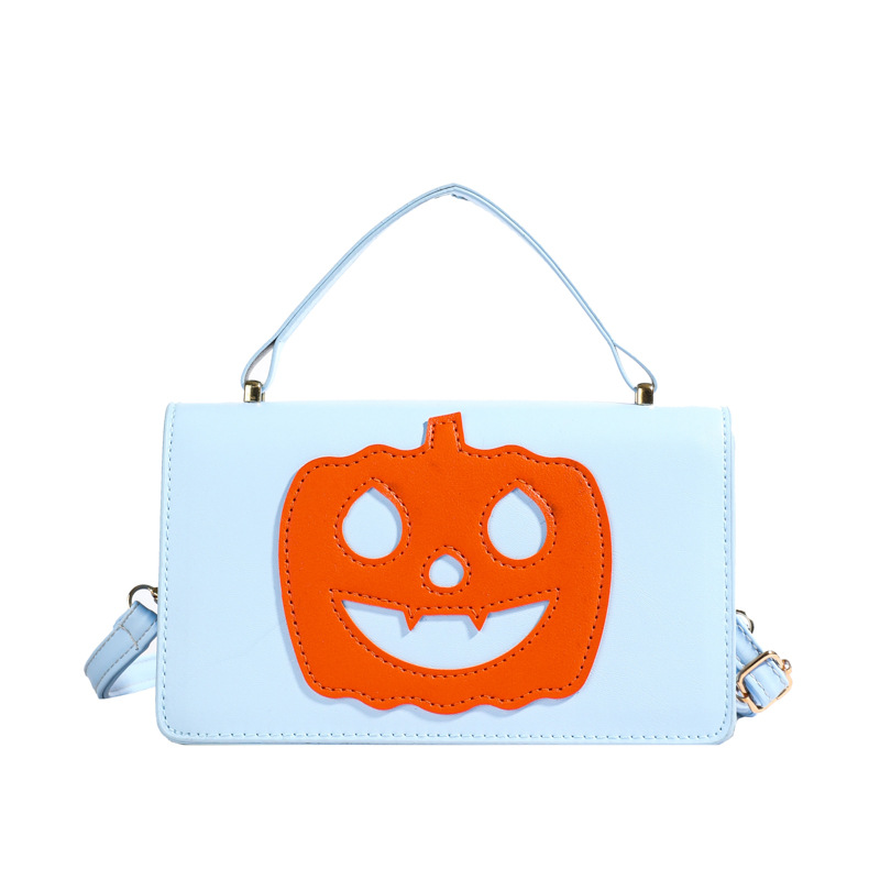 Halloween Pumpkin handbag for Girls 2024 Cross-border Niche and funny Design Party personality single-shoulder crossbody bag Item Picture