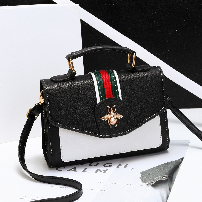 The 2022 new Korean-style fresh and fashionable single-shoulder bag and student crossbody bag with contrasting colors from Bee Specification drawing