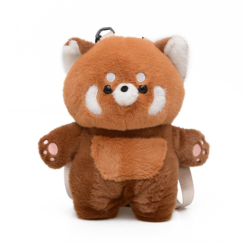 Cute cartoon raccoon backpack, plush toy backpack, new panda capybara schoolbag, female capybara doll bag Item Picture
