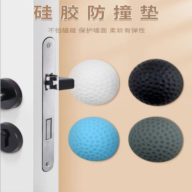 Silicone door handle anti-collision pad, door touch silicone anti-collision door stopper, no need for drilling, door handle door resistance, door top fixed wall suction full figure