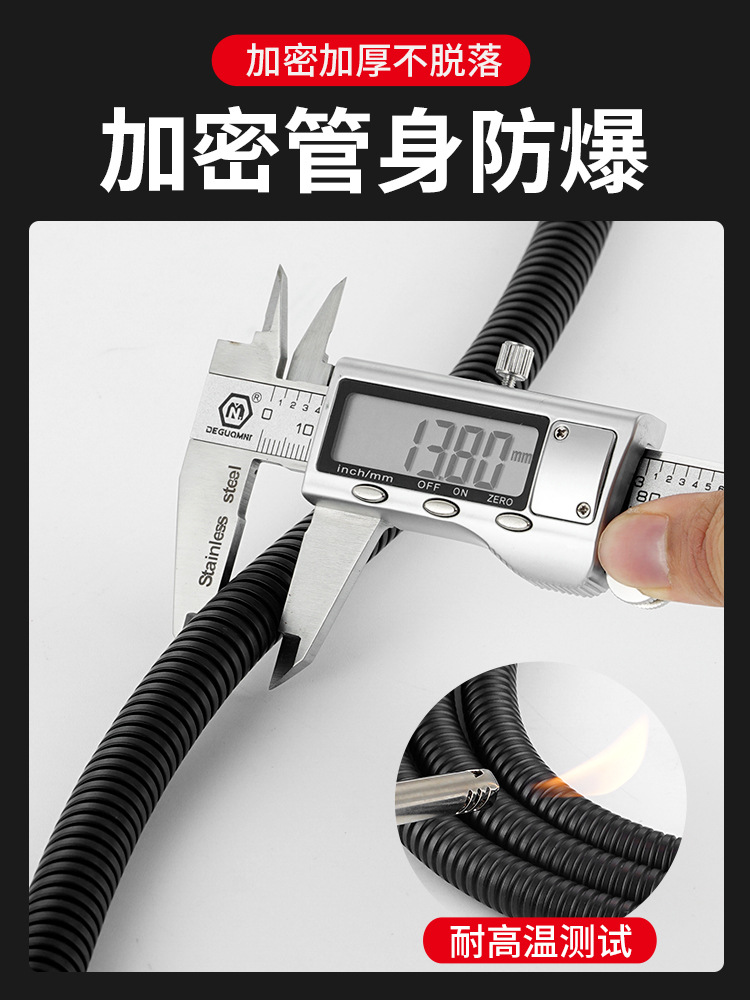 Shower hose, water heater, shower set accessories, stainless steel pressurized explosion-proof pipe, nozzle connection pipe, bathroom accessories Application Scenario