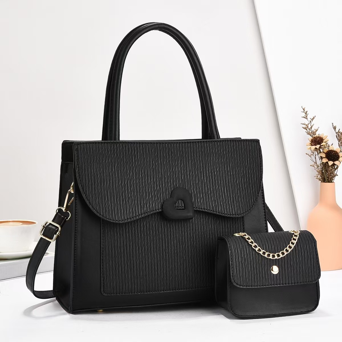 Mother and child bag, handbag, commuter single-shoulder crossbody bag, cross-border bag, new women's large-capacity tote, mom's fashionable bag full figure
