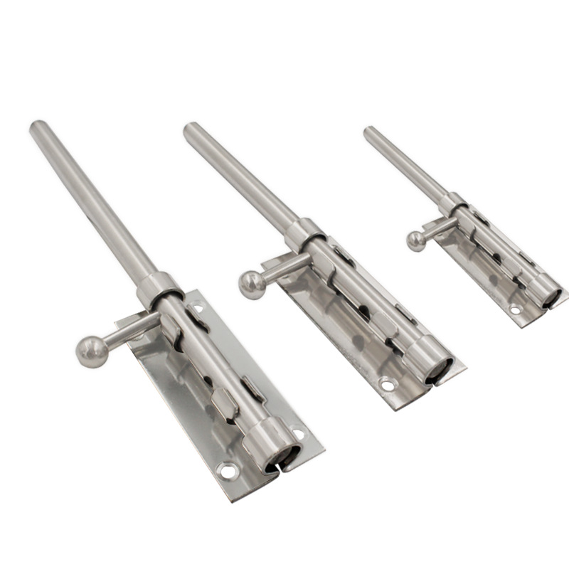 304 stainless steel latch door lock, wooden door and window, bathroom anti-theft thickened door bolt, door latch exposed latch on both sides Item Picture