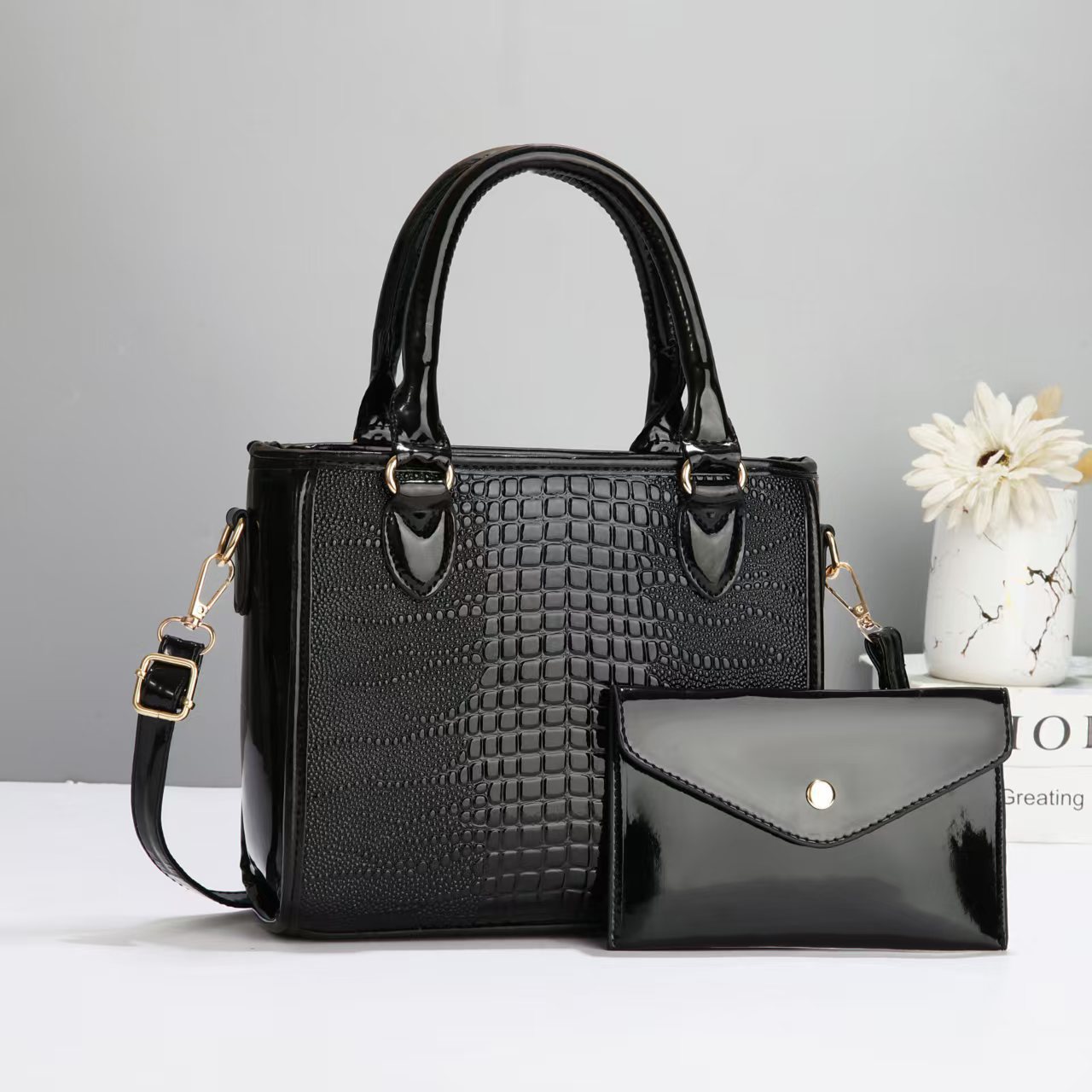 "Zi Mu Bag 2024 New Style Women's Korean-style set, sweet and fashionable women's bag, crossbody single-shoulder handbag, consignment. Specification drawing