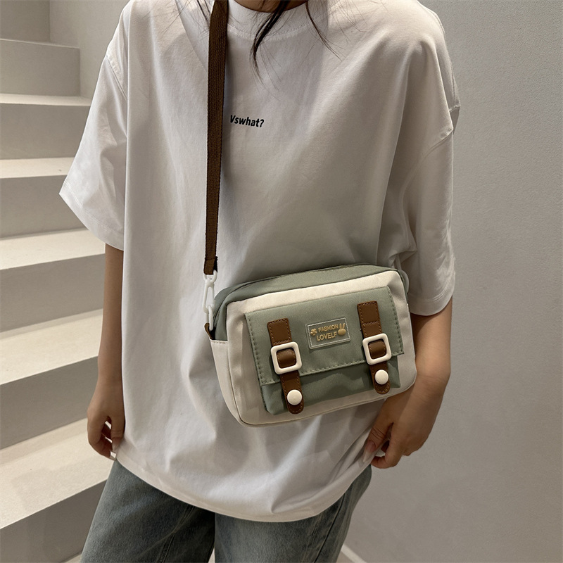 Forest-themed cute canvas bag for girls, Japanese-style energetic girl's small bag, Korean-style fresh and clean student crossbody bag Specification drawing