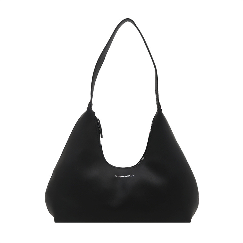 Cross-border women's bags 2025 New style, trendy, simple and retro, women's hand-held single-shoulder bag, underarm bag, stylish dumpling bag Item Picture