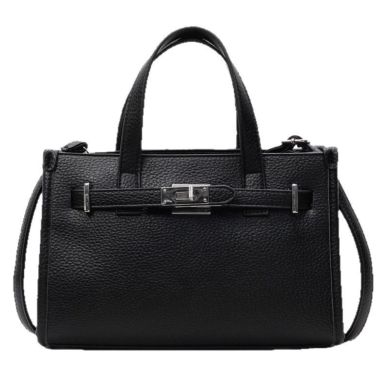 This is a trendy and stylish hand-held Kelly bag with a lychee pattern for women's summer 2025. It's a chic single-shoulder crossbody bag Item Picture