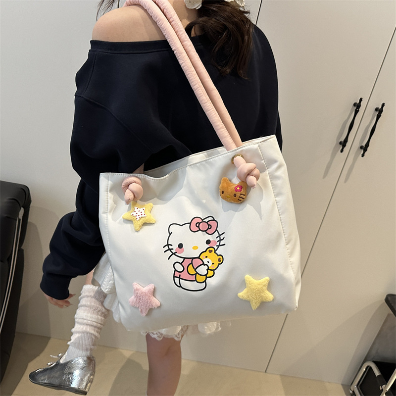 Forest-style large-capacity versatile single-shoulder bag, large-capacity crossbody bag, stylish and laid-back hand-held bag Specification drawing