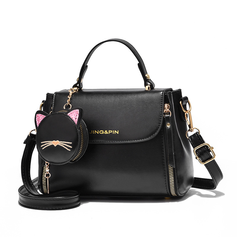 "2024 New Korean-style stylish small square bag, fashionable cat single-shoulder crossbody bag, ladies' handbag. Application Scenario