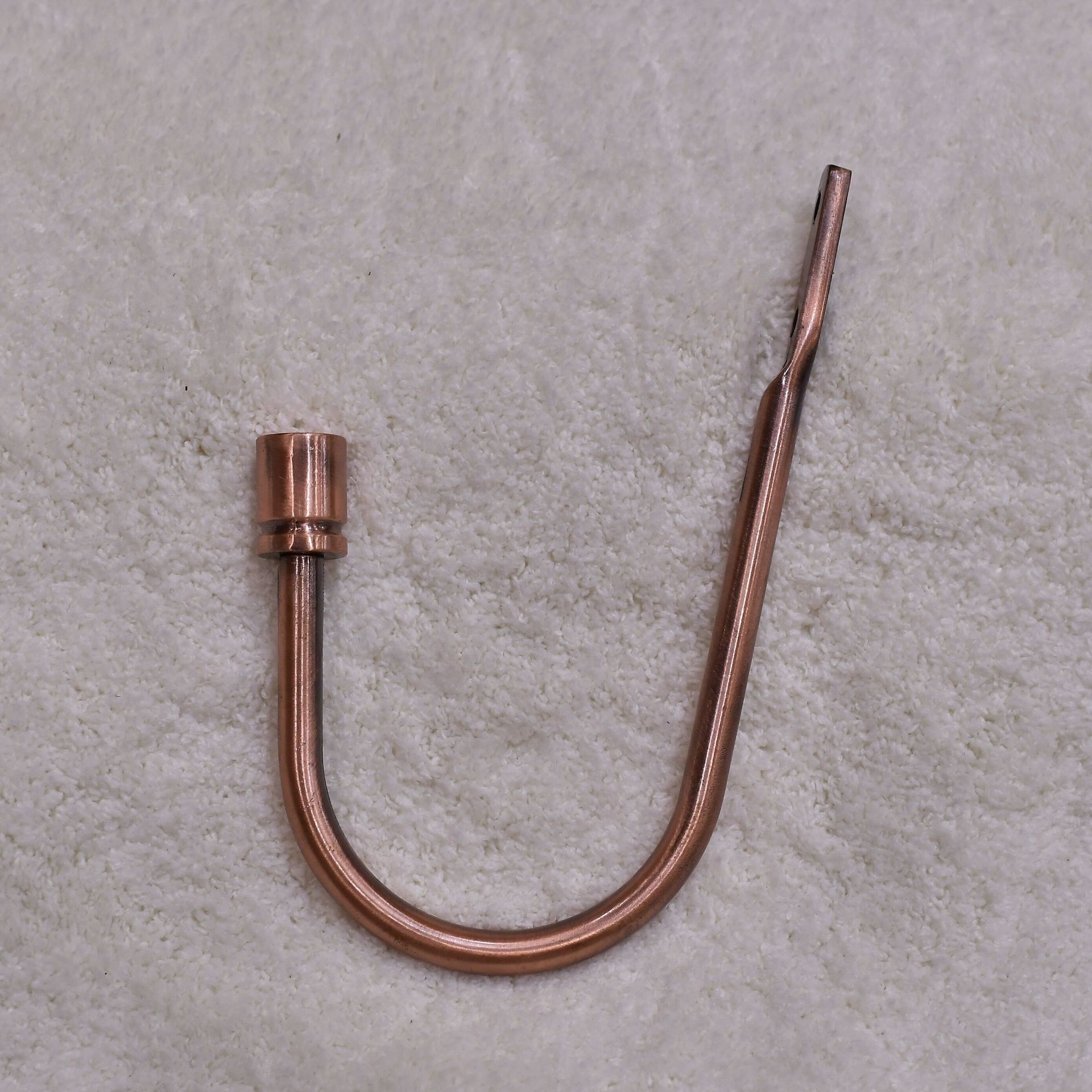 【 Yonghao Hardware 】 Factory offers cross-border stock of aluminum alloy cylindrical small curved hooks, curtain hooks and wall hooks details Picture