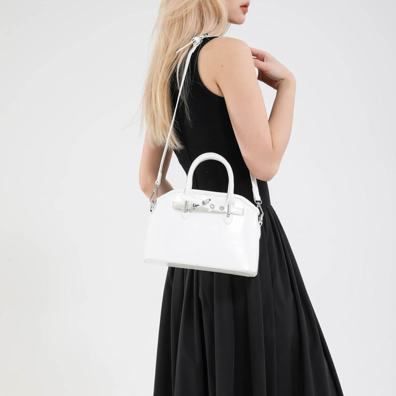 Cross-border retro and stylish light luxury large-capacity tote bag for women 2025 new style, solid color simple single-shoulder crossbody bag details Picture
