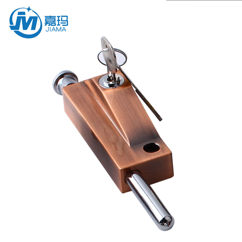 In-stock zinc alloy revolving door, exposed lock, latch lock, latch, spring latch, floor-standing latch lock, framed door lock Specification drawing