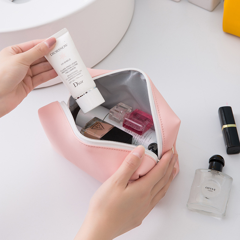 Best-selling PU makeup bag, cosmetic storage bag, hand-held storage bag, waterproof, heart-stirring octagonal makeup bag, high appearance level Specification drawing