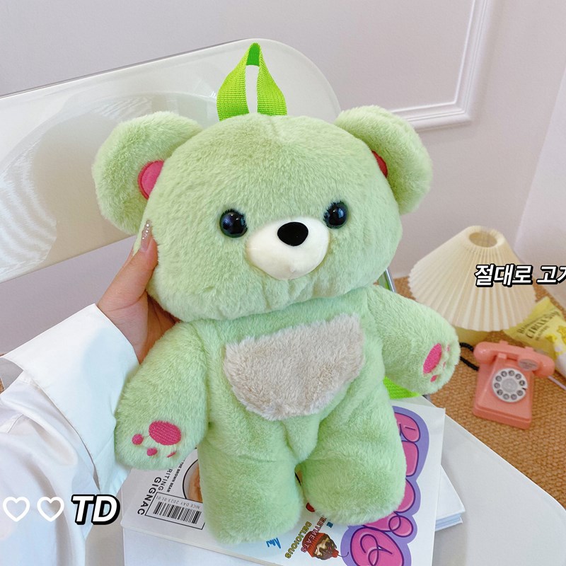 Cross-border cute bear plush backpack, ins 3D cartoon little brown bear doll bag, girlish backpack Application Scenario
