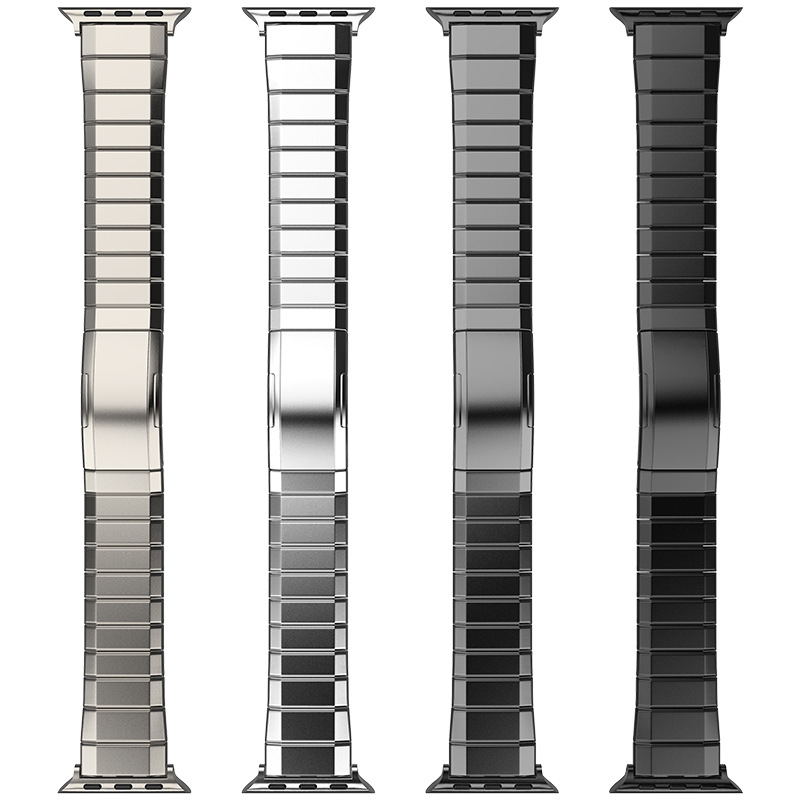 Suitable for AppleWatch, iWatch S10, with a side-sliding quick-release titanium metal strap Item Picture