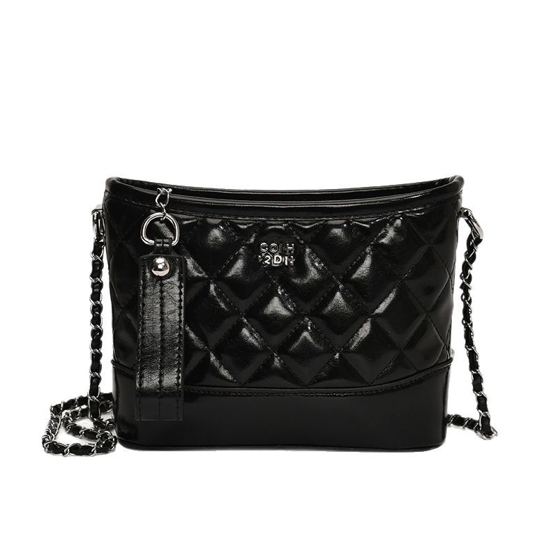 High-end quality niche bucket bag for women, 2025 new Korean style, fashionable and versatile, diamond-shaped chain single-shoulder crossbody bag Item Picture