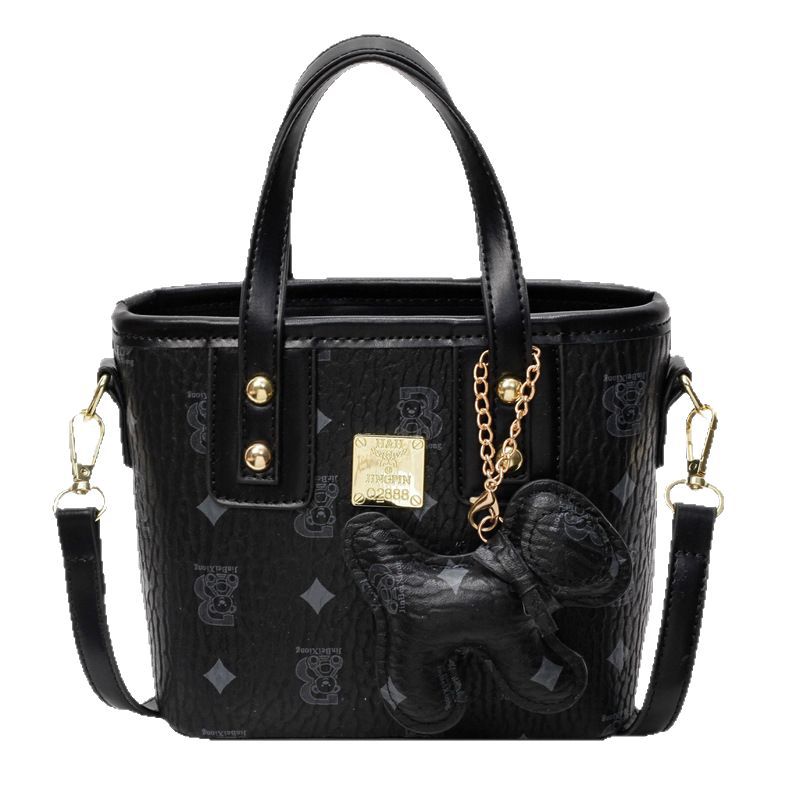 Korean-style printed hand-held vegetable basket bag for women 2025 new style, fashionable and versatile bucket bag, stylish single-shoulder crossbody bag Item Picture