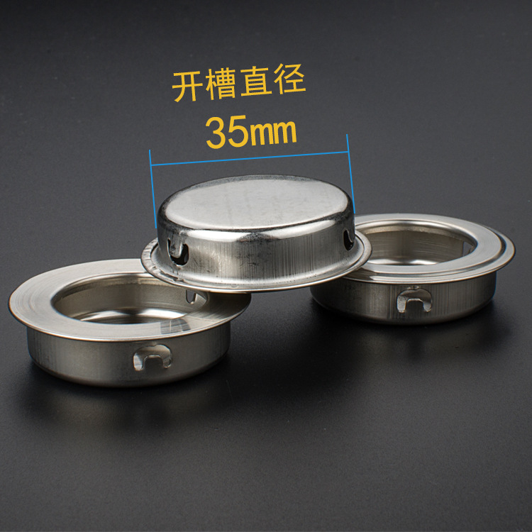 Stainless steel concealed handle 35 round black handle embedded hidden furniture wardrobe door drawer handle manufacturer Item Picture