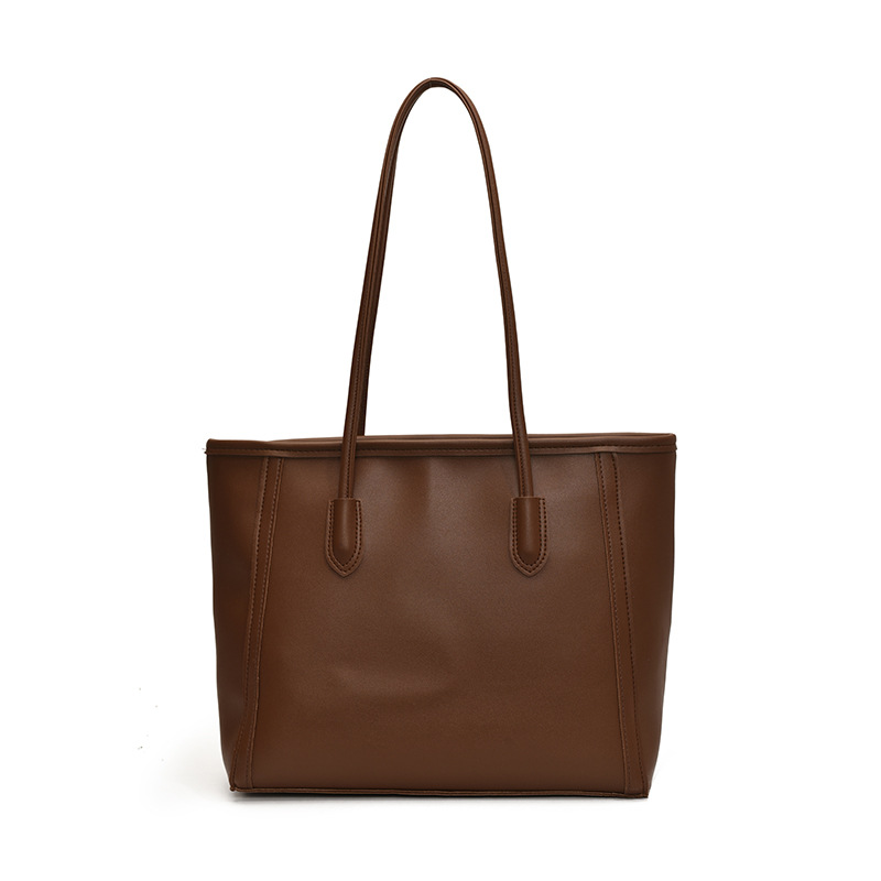 Retro large-capacity women's bag, minimalist style 2025 new trendy Korean-style artistic tote bag, fashionable commuting single-shoulder bag Item Picture
